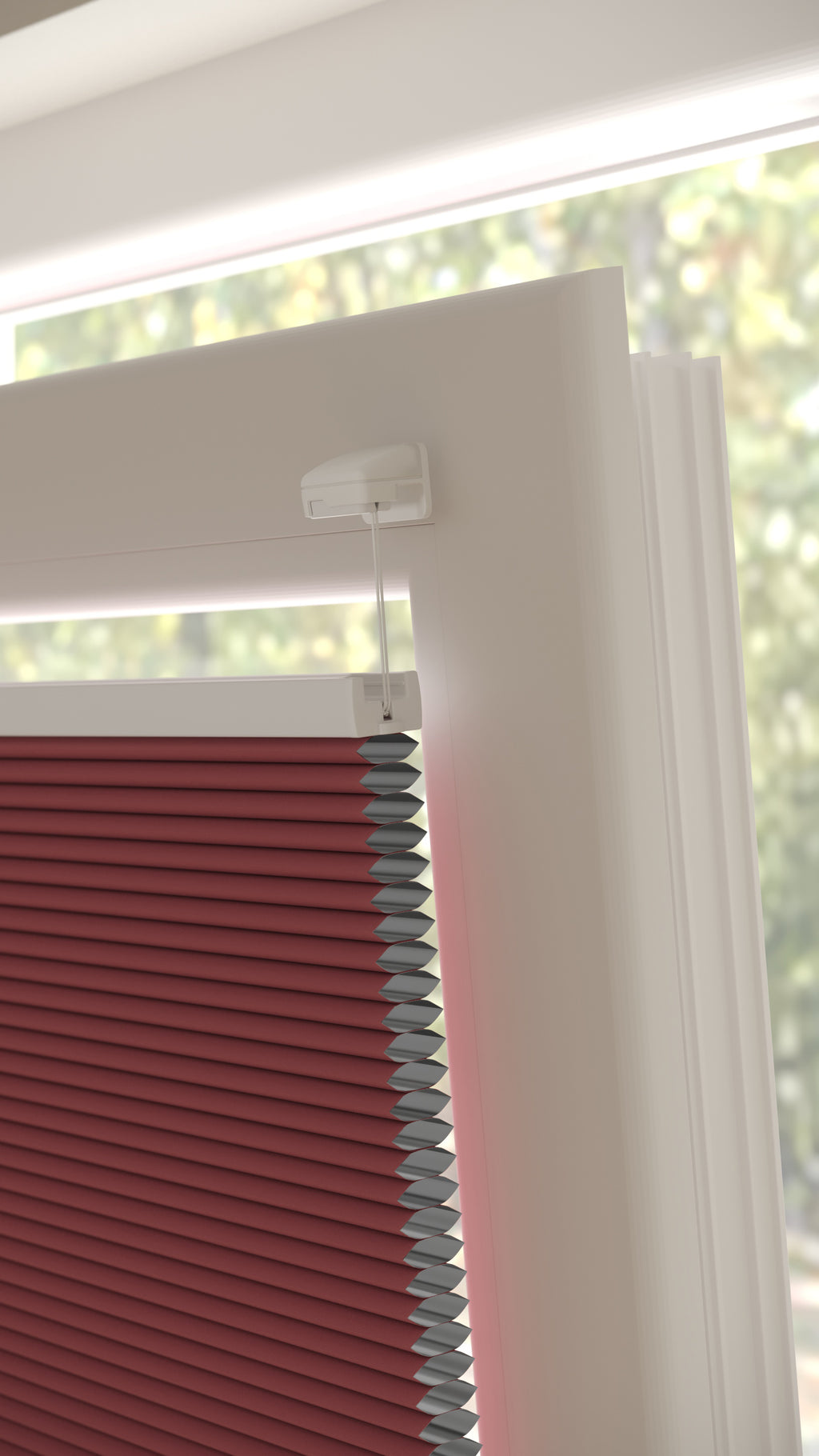 Plissé gordijn Monaco Rood Verduister 06 - Draai/kiep