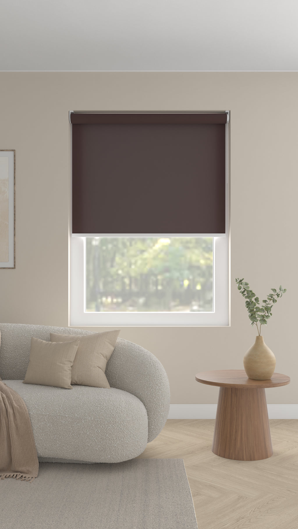 Elektrisch Rolgordijn Rome Choco bruin 826