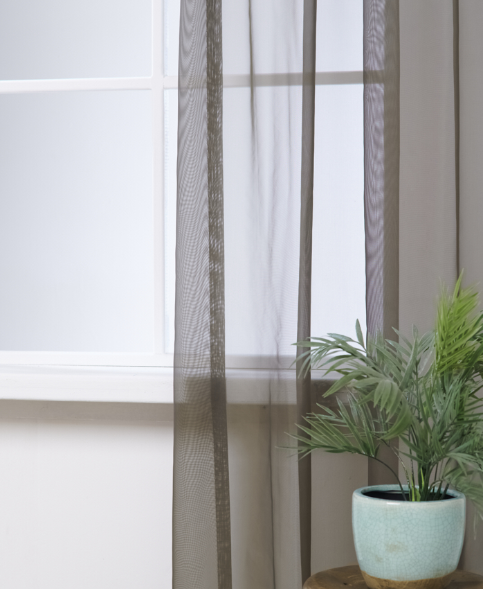 Vitrage Franse Voile Bruin Afbeelding 1