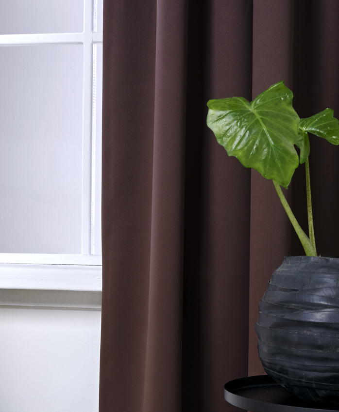 Gordijn Brandvertragend Uni Bruin Afbeelding 2