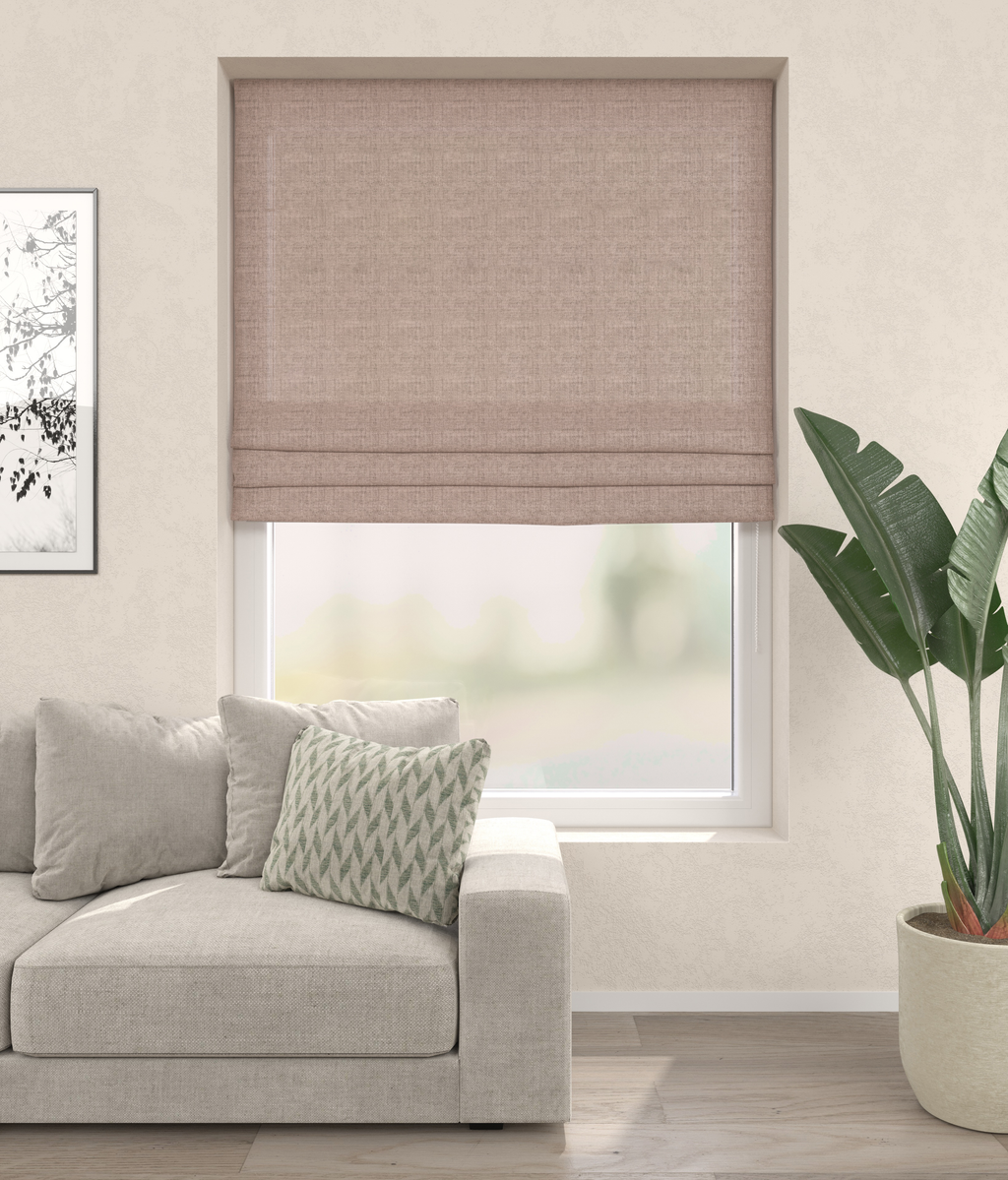 Vouwgordijn Serge Oud Roze 16649 Afbeelding 1