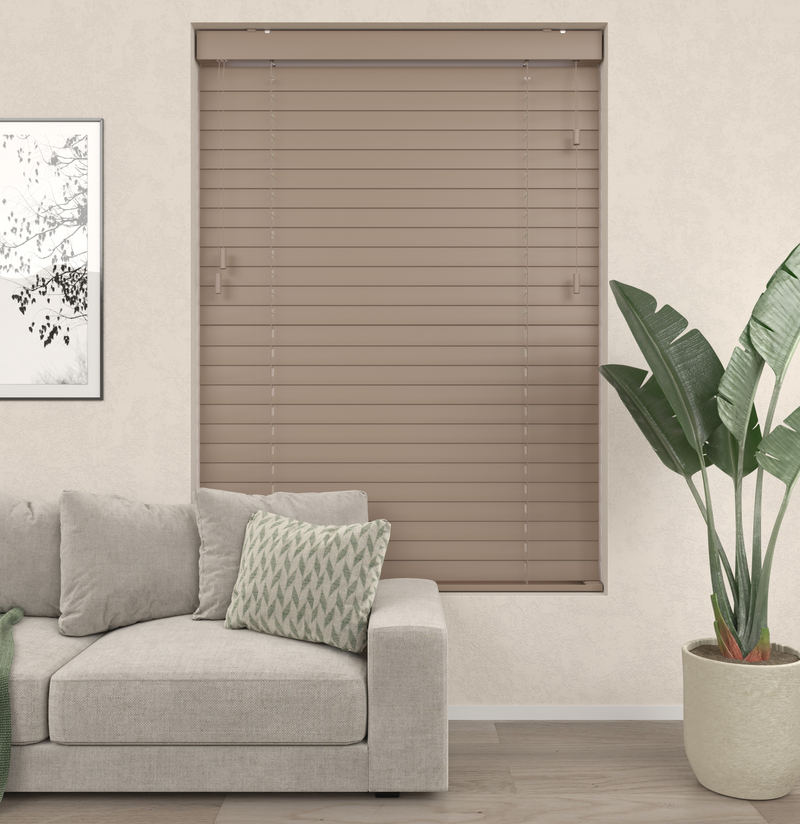 Houten Jaloezie Premium Taupe Afbeelding 4