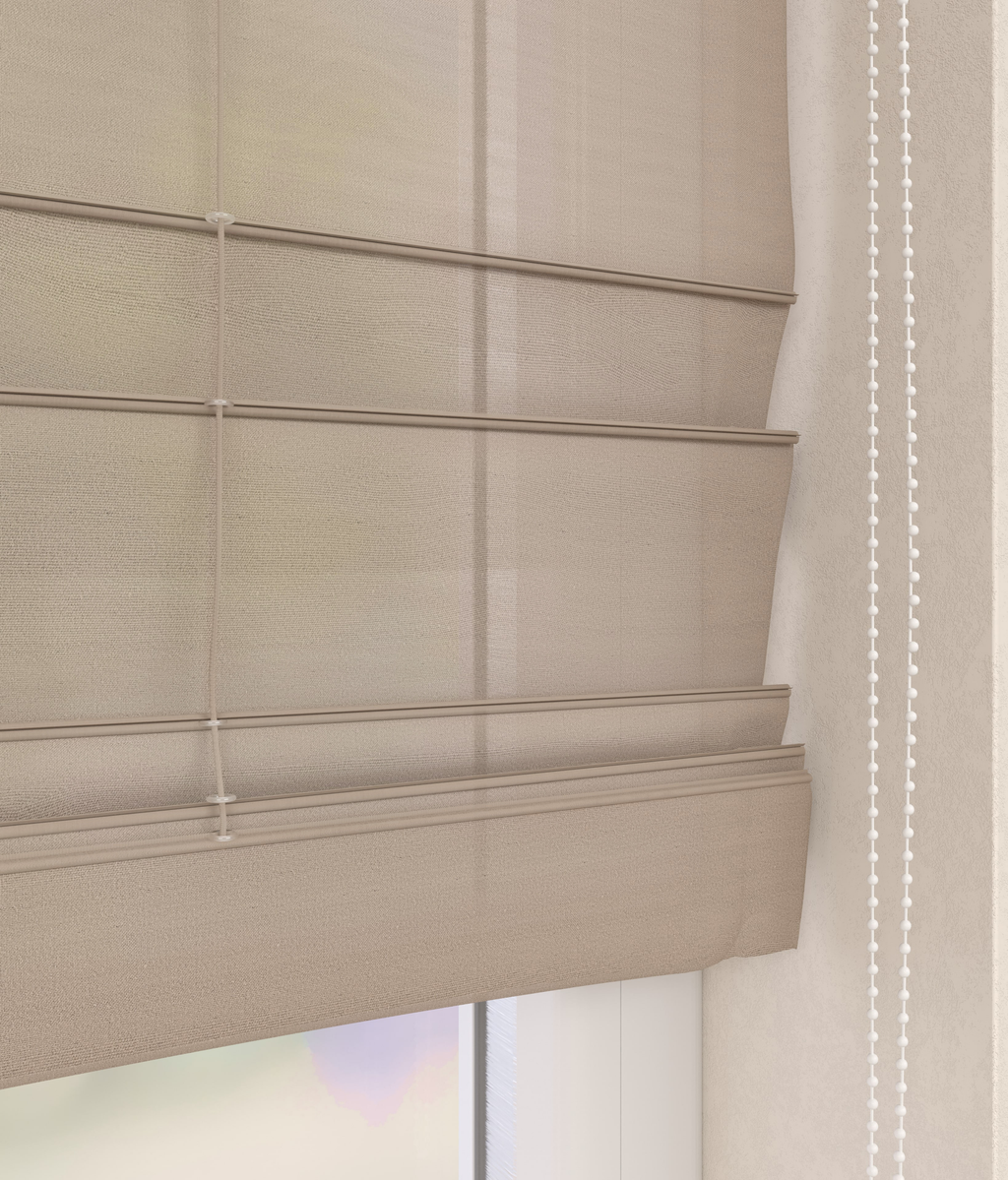 Vouwgordijn Batist Zand