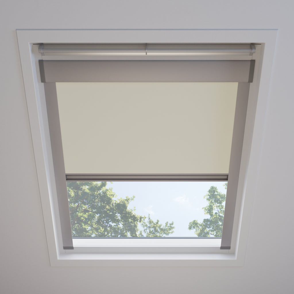 Dakraam rolgordijn Verduister Licht Beige 2921 free sample