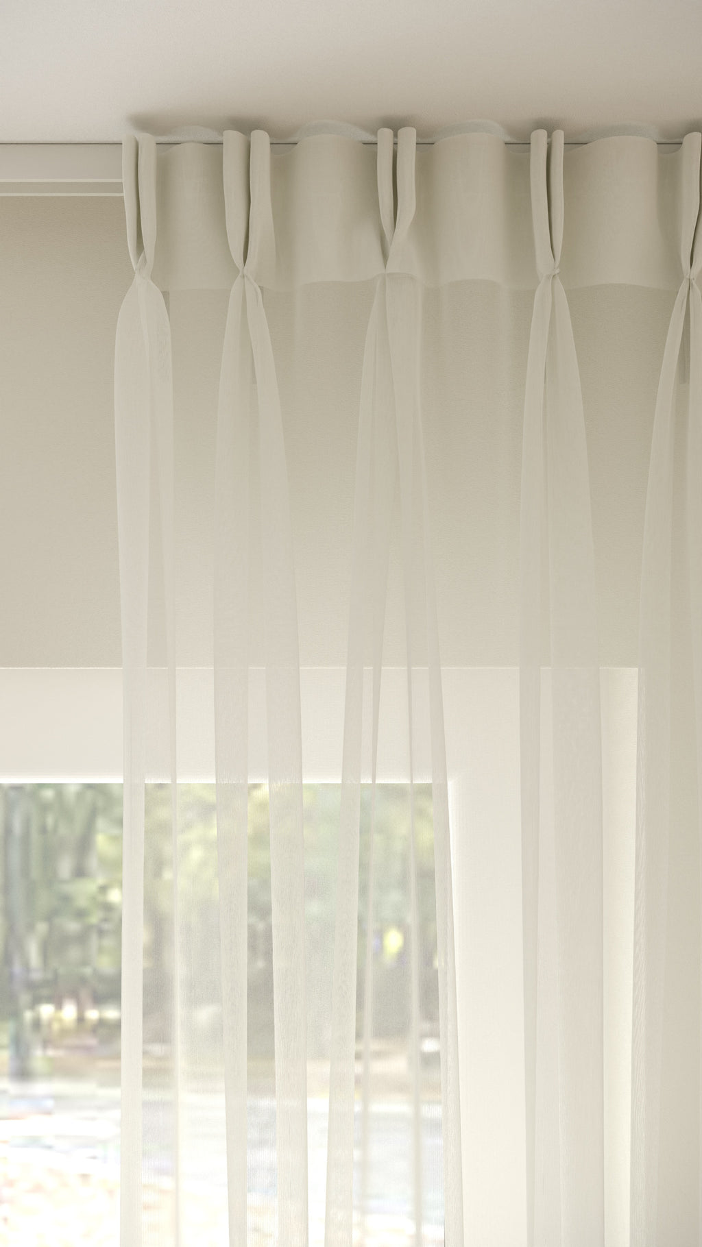 Franse Voile Ivoor Extra Hoog