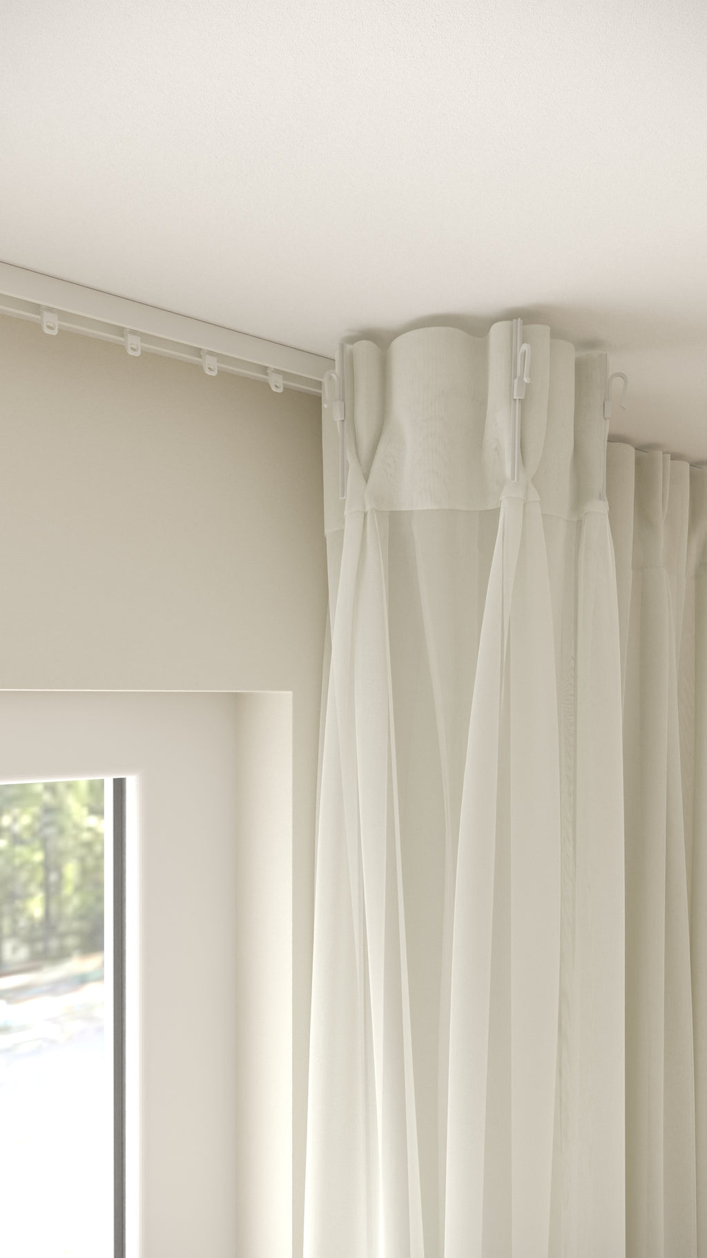 Franse Voile Ivoor Extra Hoog