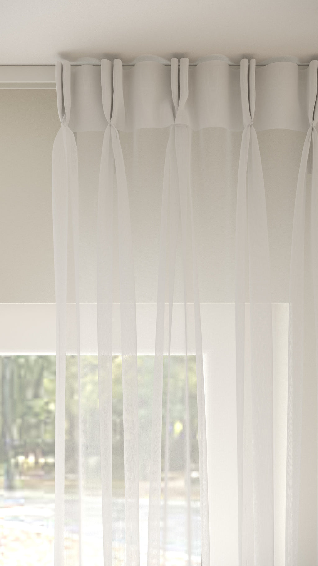 Franse Voile Wit Extra Hoog