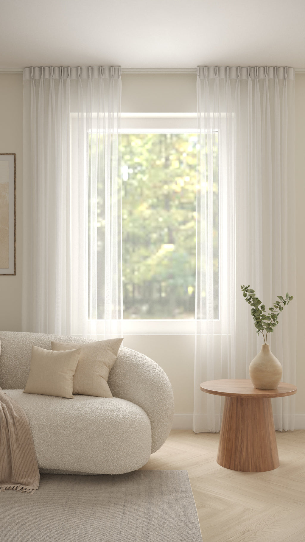 Franse Voile Wit Extra Hoog