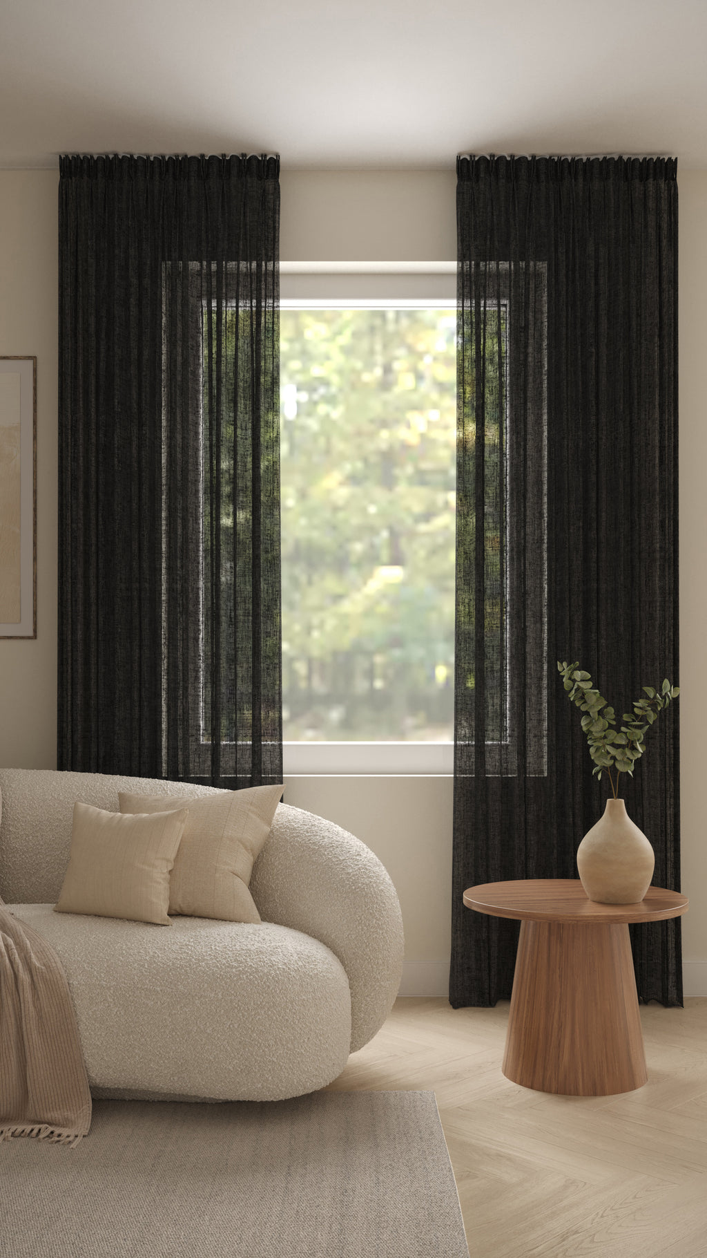 Inbetween Linnenlook Zwart