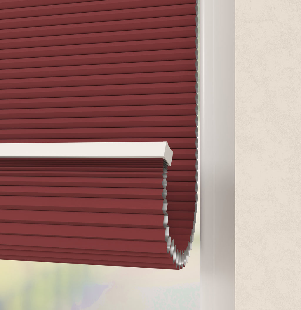 Premium Plissé gordijnen Monaco Rood Verduister 06