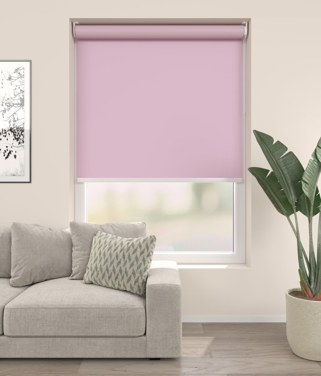 Elektrisch Rolgordijn Rome Verduister Licht Roze 5910 Afbeelding 1