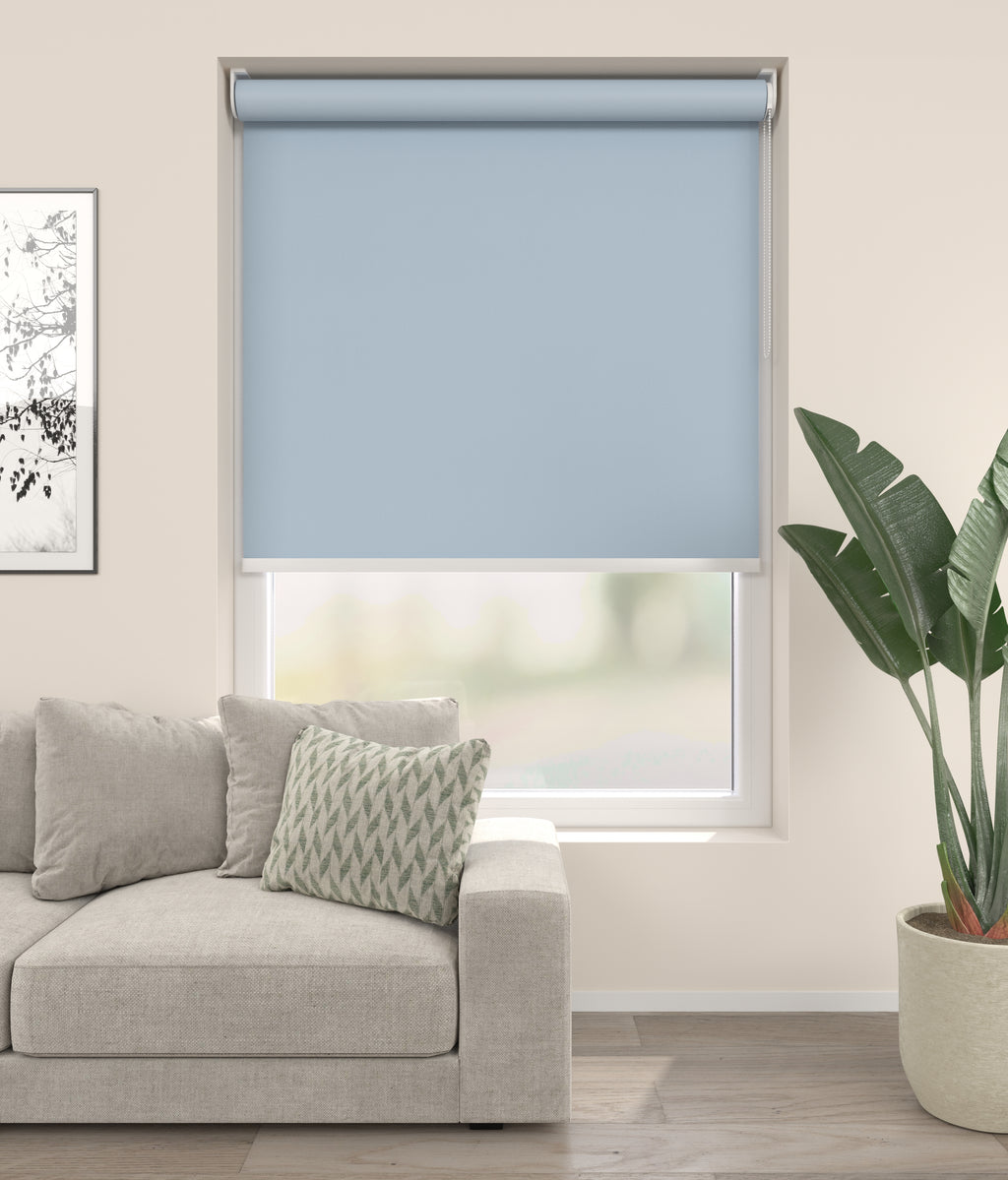 Elektrisch Rolgordijn Rome Verduister Licht Blauw 5920 Afbeelding 1