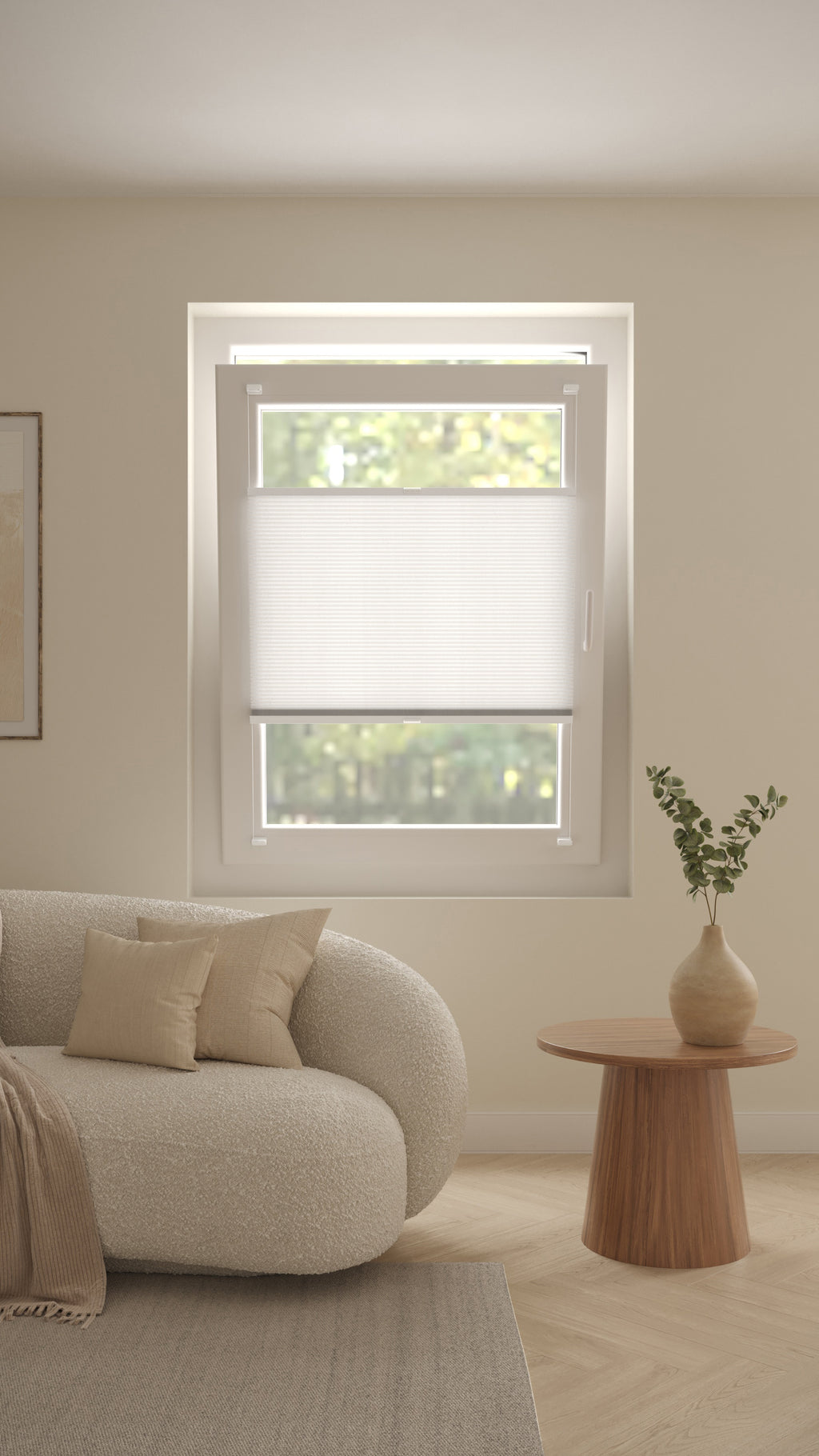 Plissé Gordijn Trend Wit 01 Draai Kiep Afbeelding 1