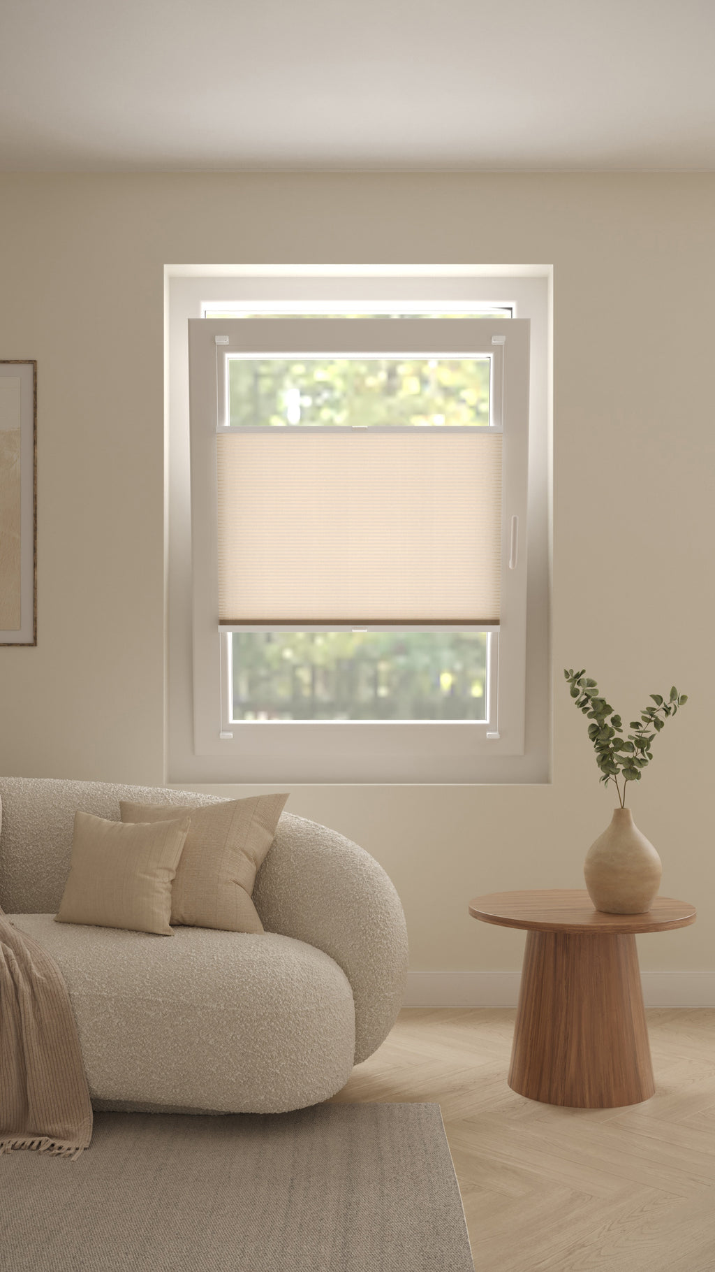 Plissé Gordijn Trend Beige 03 Draai Kiep Afbeelding 1