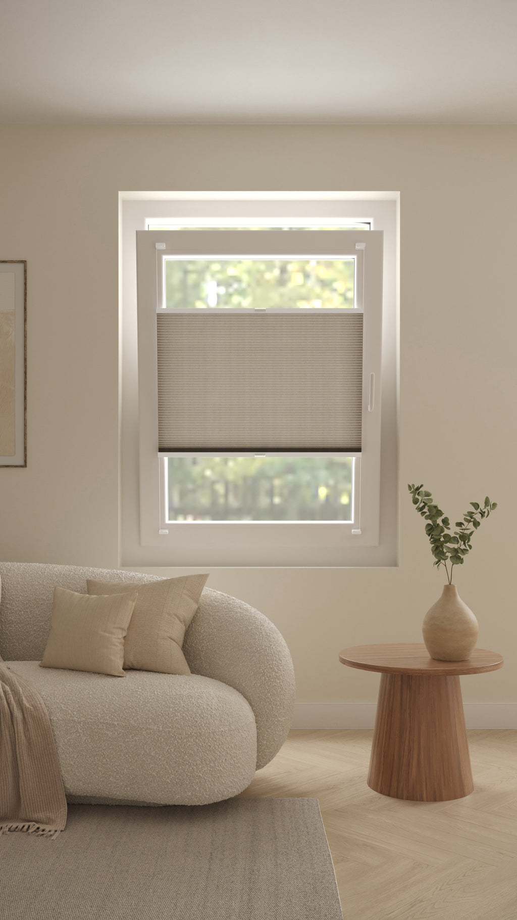 Plissé Gordijn Trend Zand 04 Draai Kiep Afbeelding 1