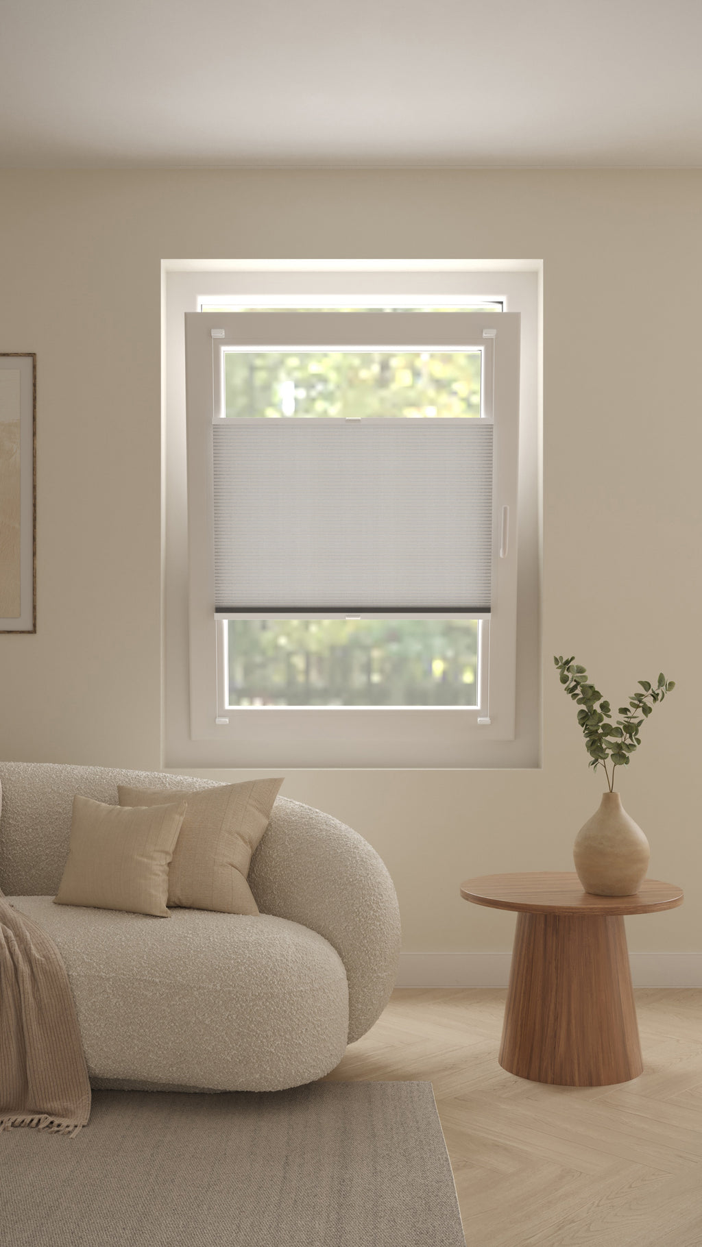 Plissé Gordijn Trend Lichtgrijs 11 Draai Kiep Afbeelding 1