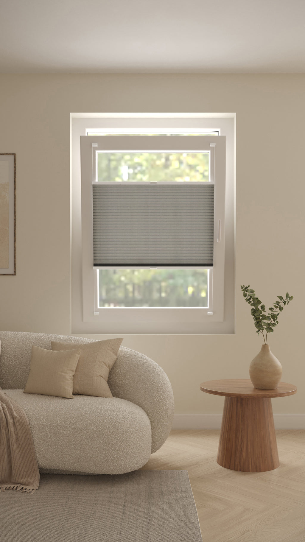 Plissé Gordijn Trend Grijs 13 Draai Kiep Afbeelding 1