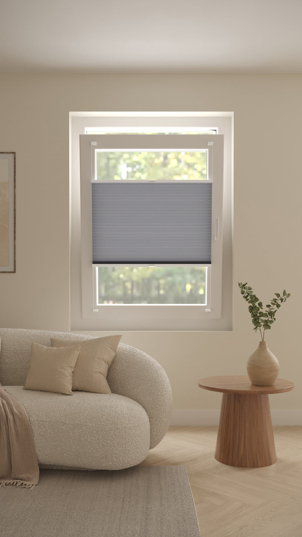 Plissé Gordijn Parijs Grijs 220 Draai Kiep Afbeelding 1