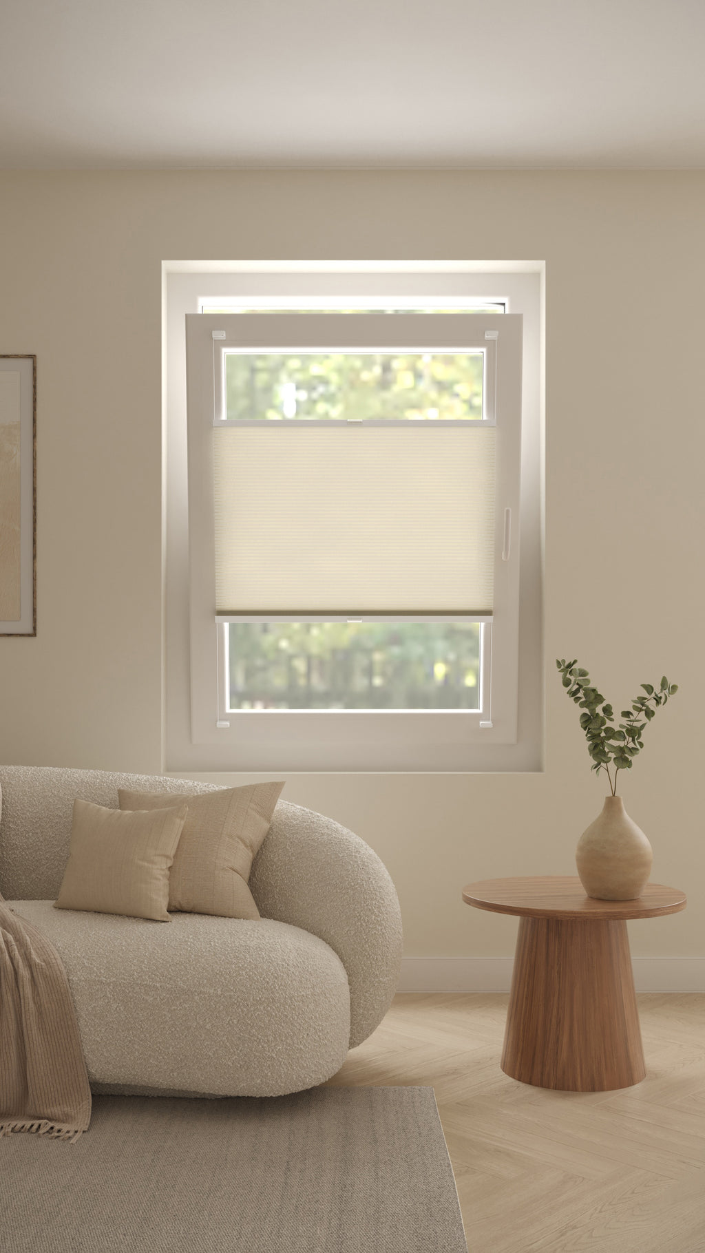 Plissé Gordijn Monaco Ecru 02 Draai Kiep Afbeelding 1