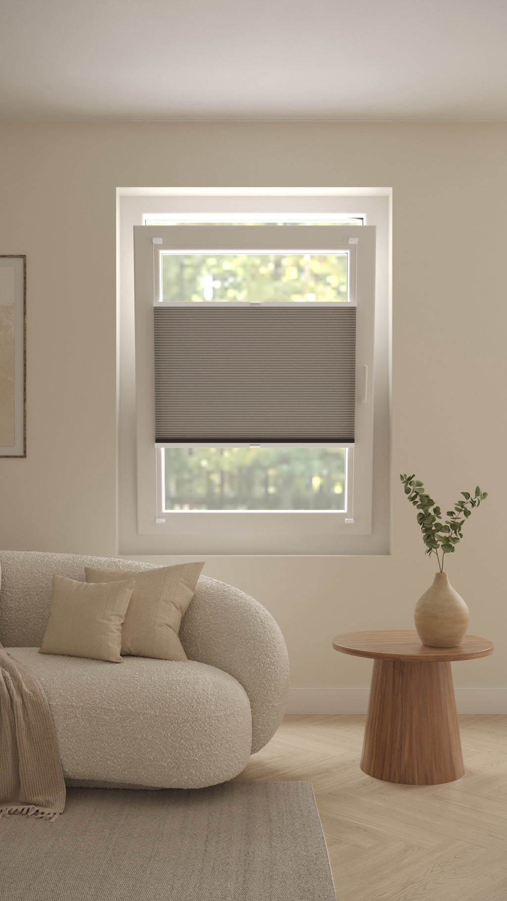 Plissé gordijnen Monaco Zand Verduister 04 - Draai/kiep