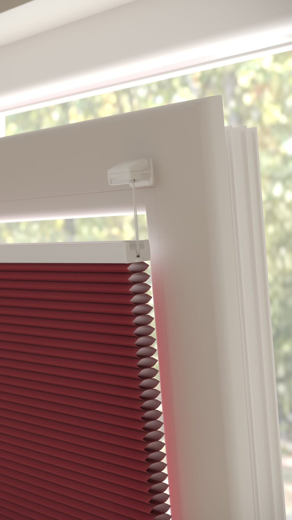 Plissé gordijnen Monaco Rood 06 - Draai/kiep