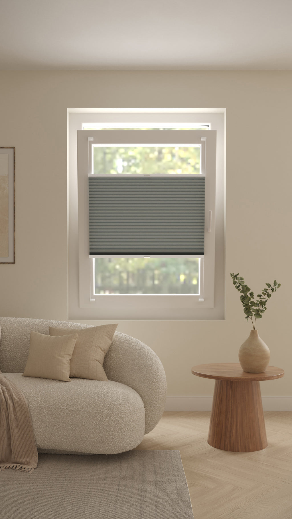 Plissé Gordijn Monaco Grijs 11 Draai Kiep Afbeelding 1