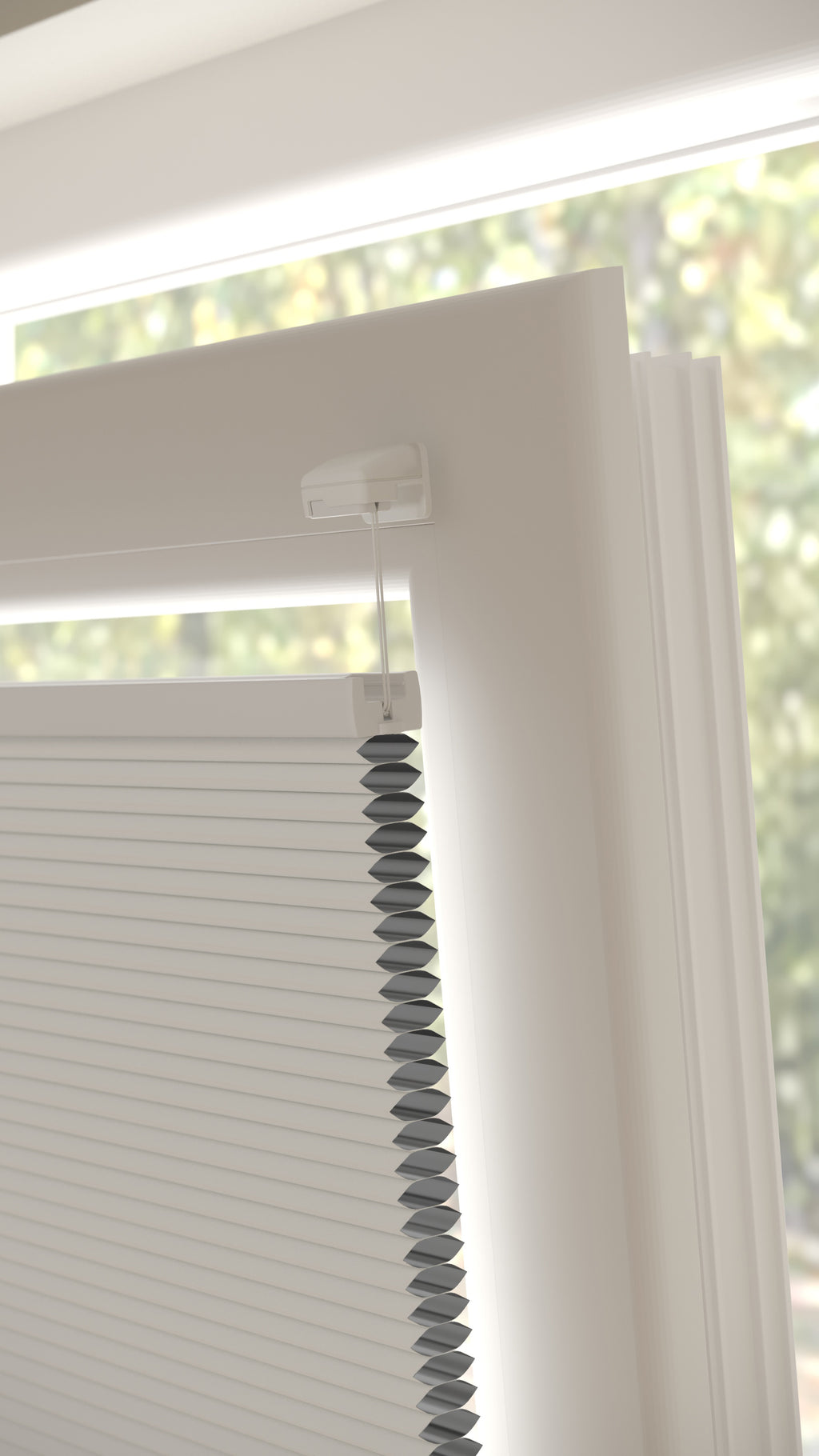 Plissé gordijnen Monaco Wit Verduister 01 - Draai/kiep