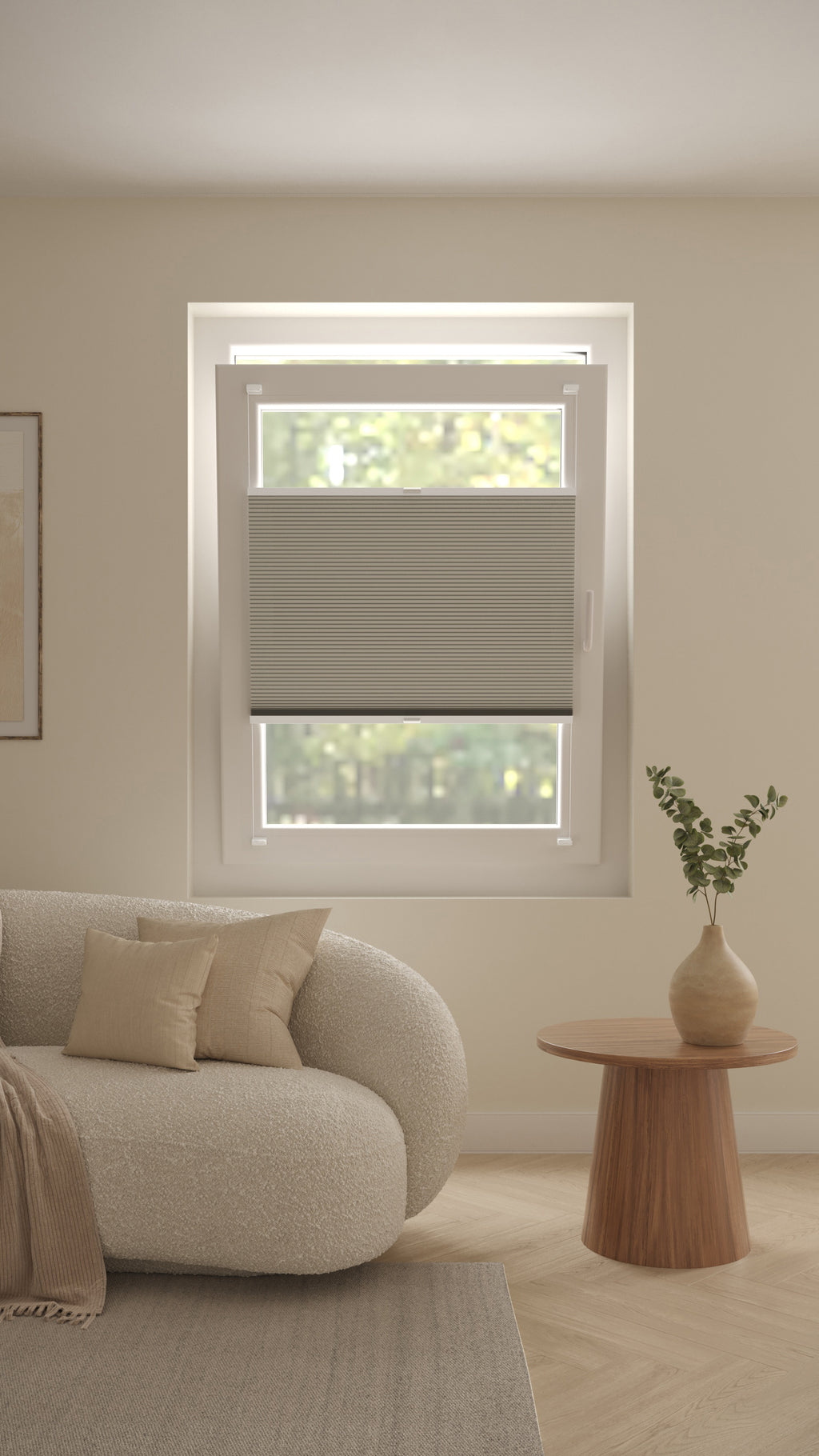 Plissé Gordijn Monaco Zand 04 Draai Kiep Afbeelding 1