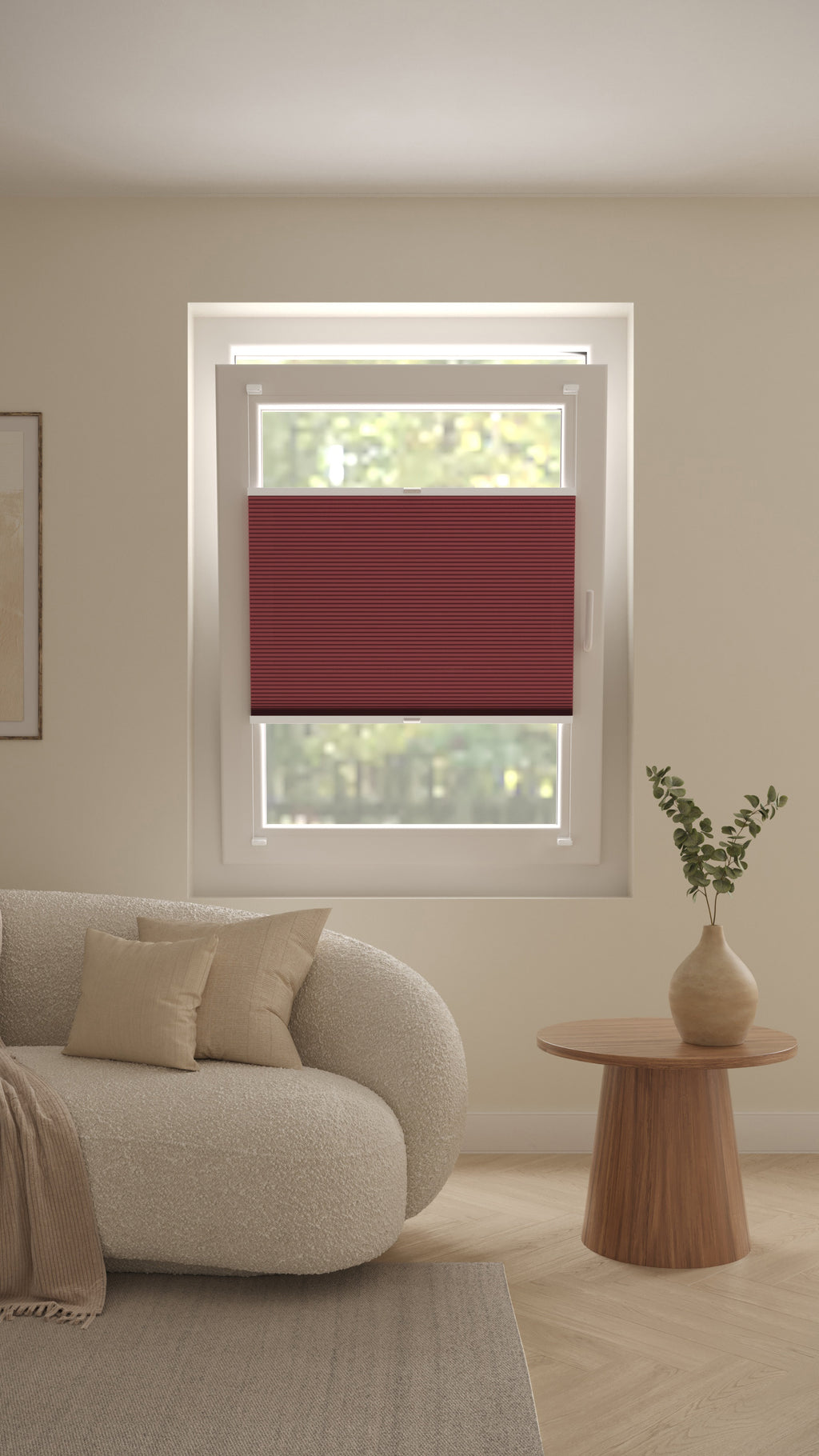 Plissé gordijnen Monaco Rood Verduister 06 - Draai/kiep