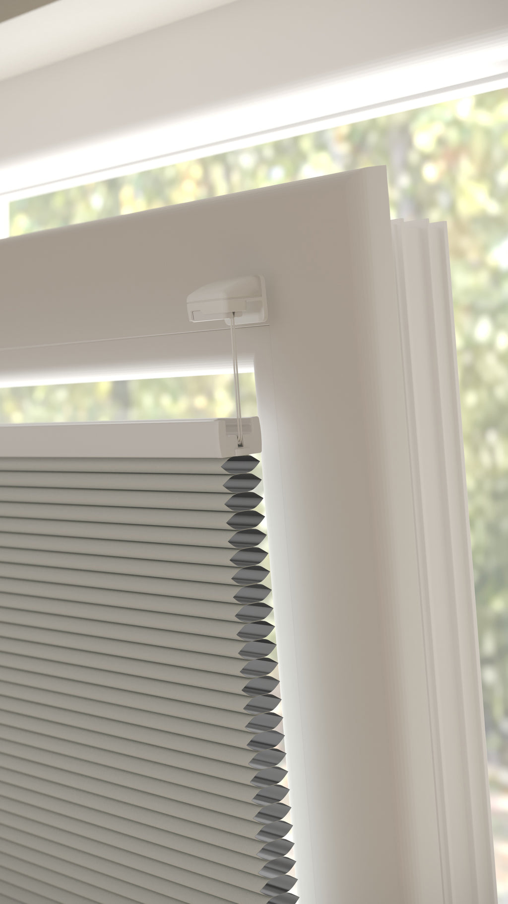 Plissé gordijnen Monaco Lichtgrijs Verduister 10 - Draai/kiep