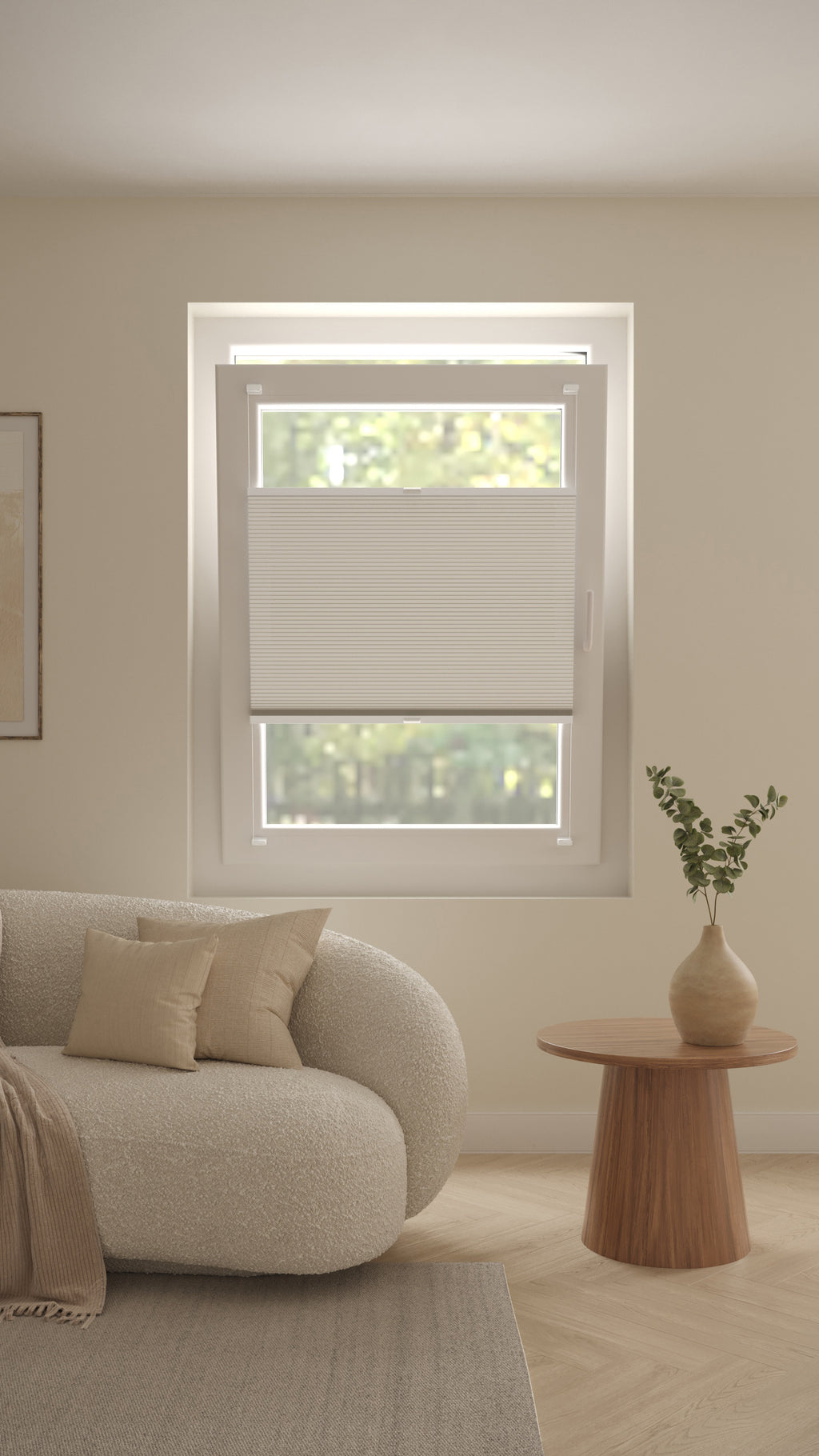 Plissé Gordijn Parijs Lichtbeige Verduister 5110 Draai Kiep Afbeelding 1