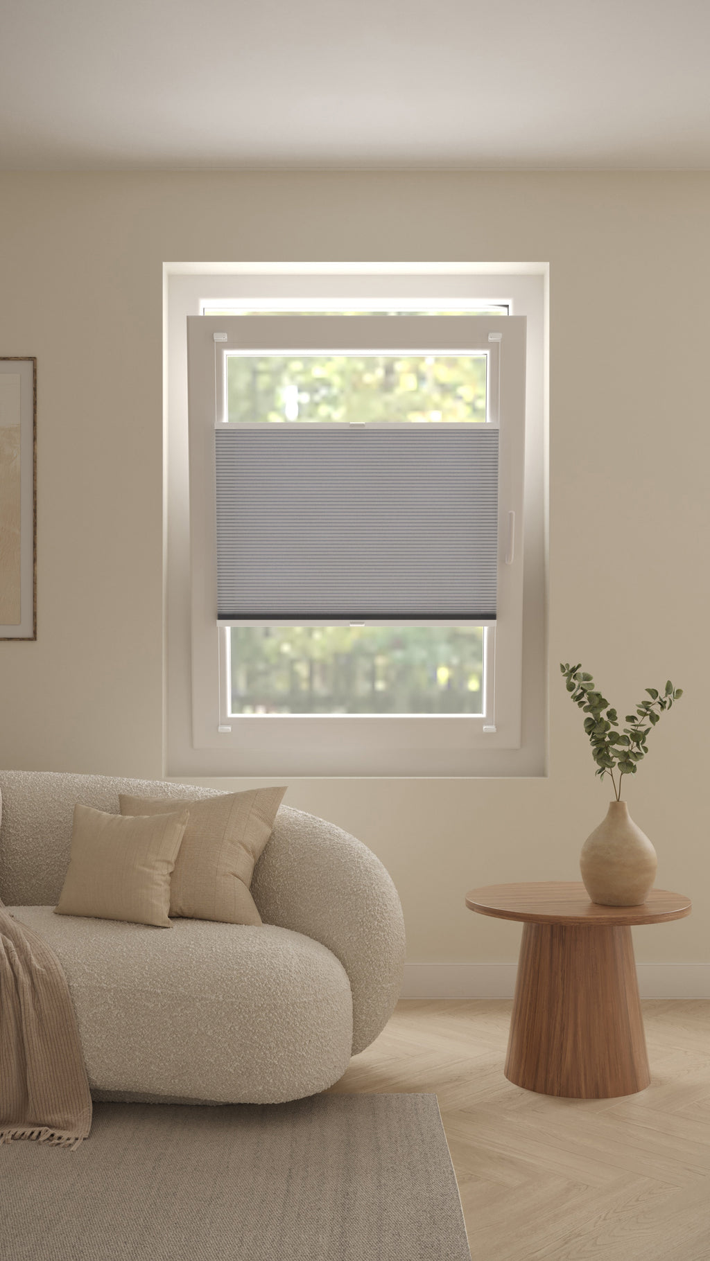 Plissé Gordijn Parijs Grijs Verduister 5220 Draai Kiep Afbeelding 1