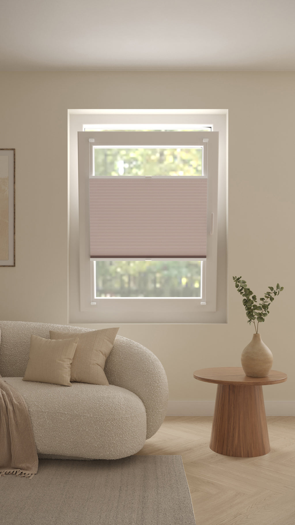 Plissé Gordijn Parijs Oud Roze Verduister 746 04 Draai Kiep Afbeelding 1