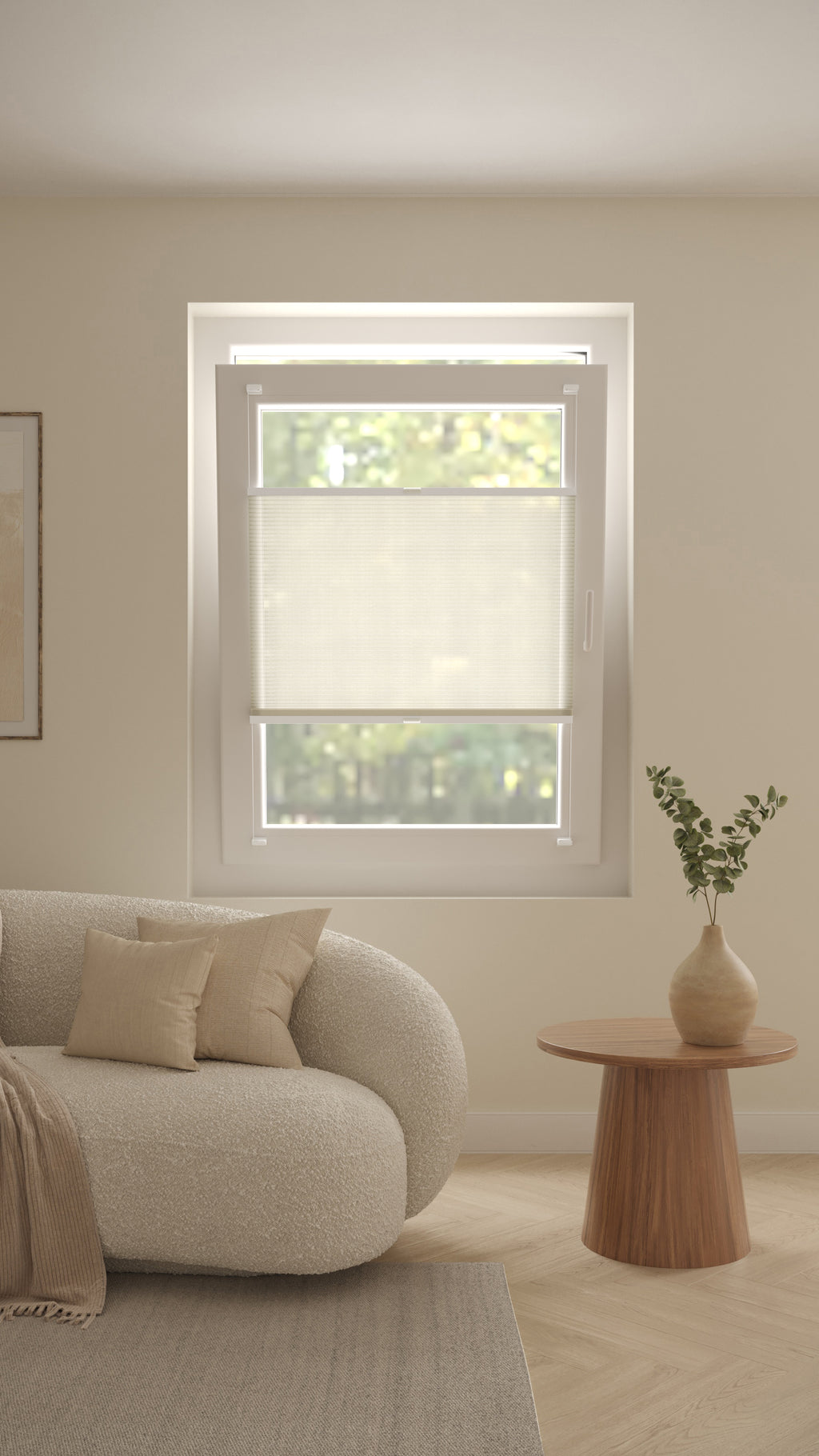 Plissé gordijnen Saint-Tropez Naturel 01 - Draai/kiep