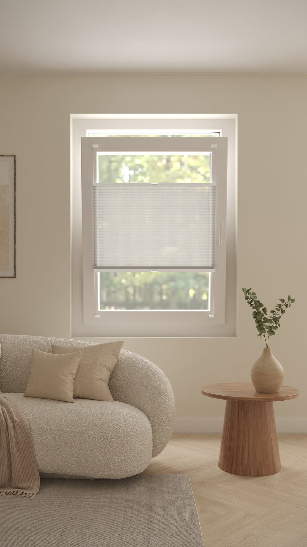 Plissé Gordijn Saint Tropez Lichtgrijs 04 Draai Kiep Afbeelding 1