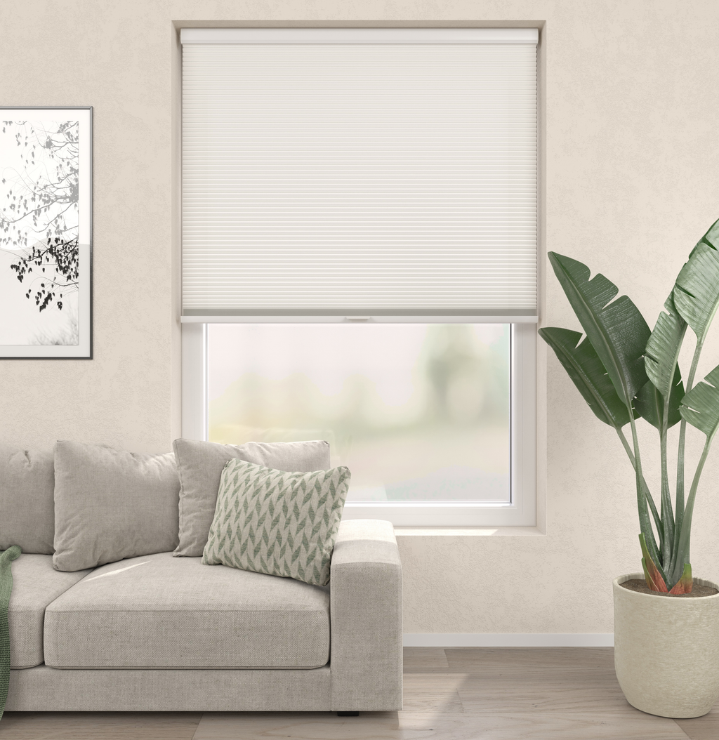 Elektrisch Plissé Gordijn Monaco Wit 01 Afbeelding 1