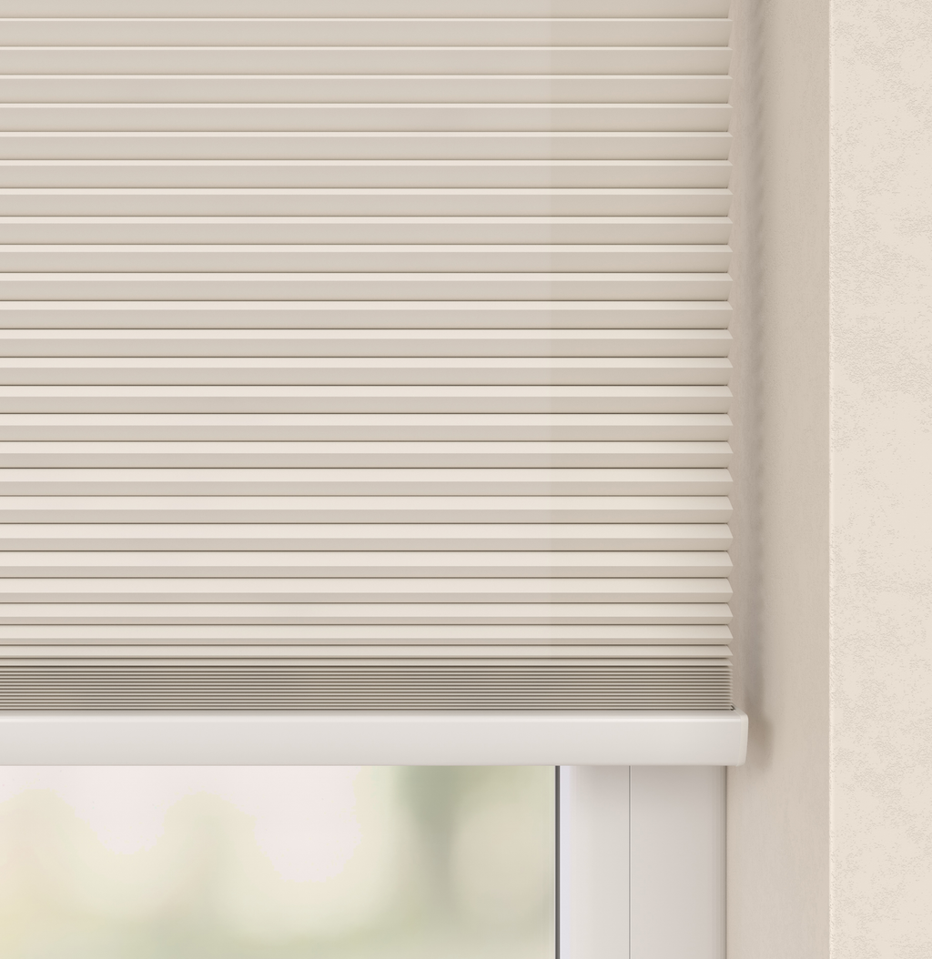 Elektrische Plissé gordijnen Parijs Lichtbeige 110