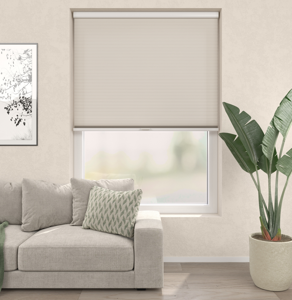 Elektrisch Plissé Gordijn Parijs Lichtbeige 110 Afbeelding 1