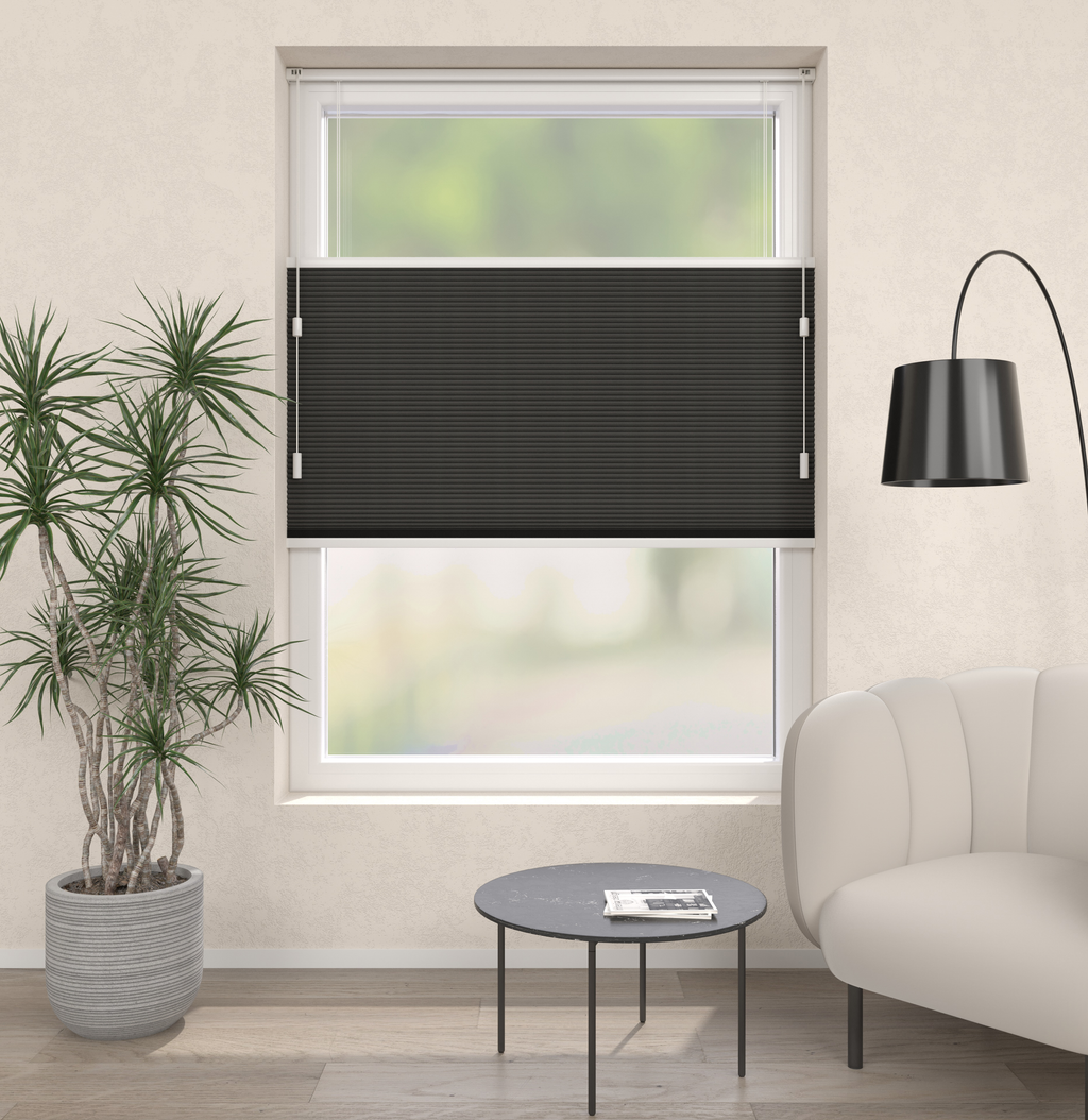 Plissé Gordijn Trend Zwart 14 Afbeelding 1