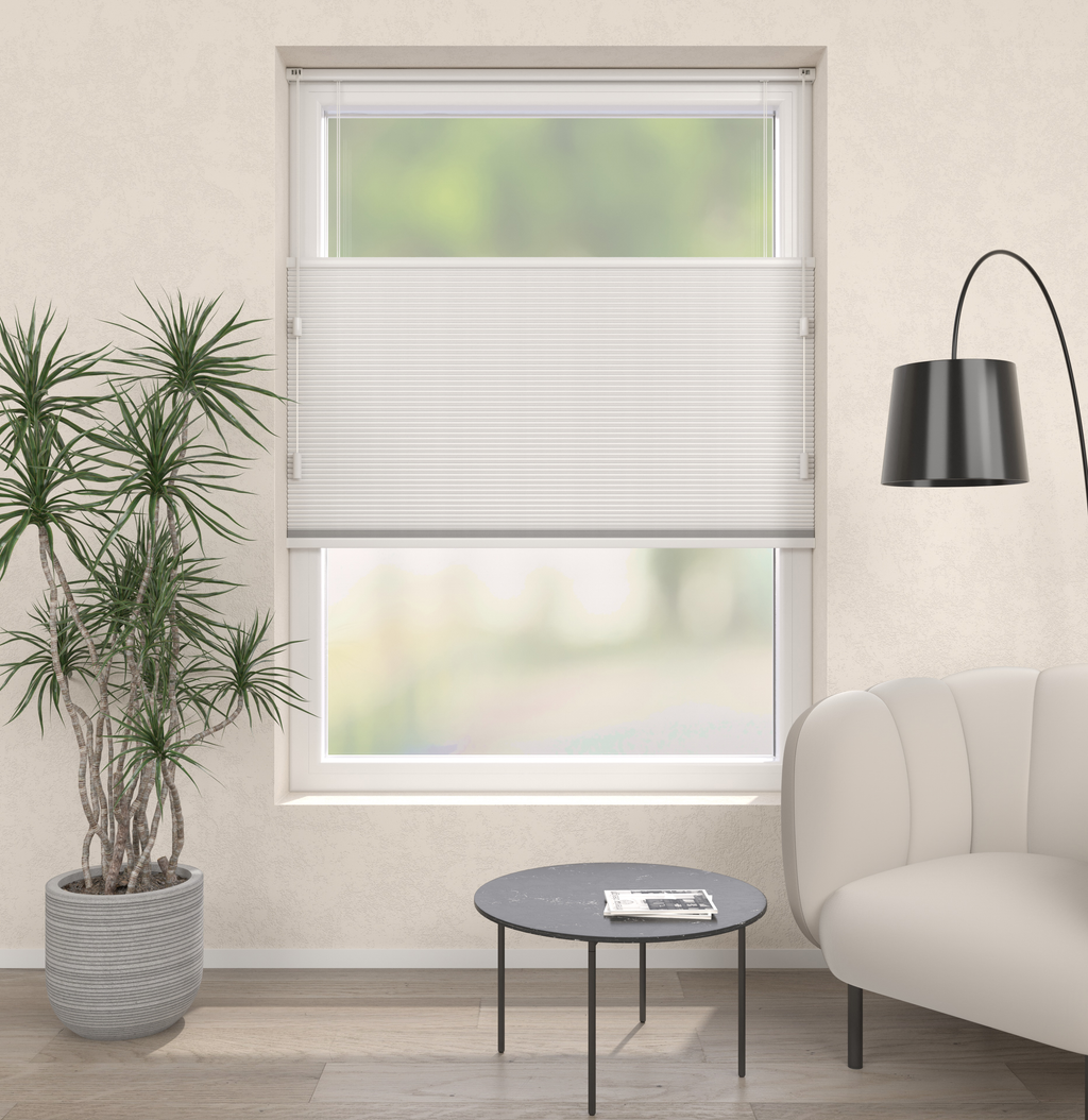 Plissé Gordijn Trend Wit Verduister 01 Afbeelding 1