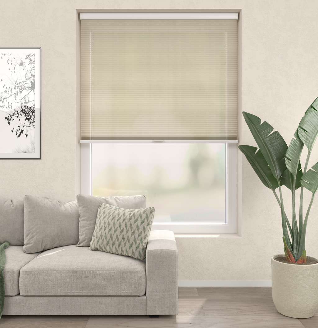 Elektrisch Plissé Gordijn Saint Tropez Lichtzand 03 Afbeelding 1