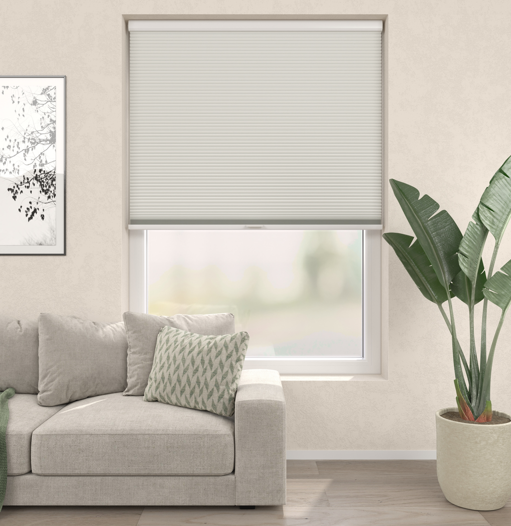 Elektrisch Plissé Gordijn Monaco Wit Verduister 01 Afbeelding 1