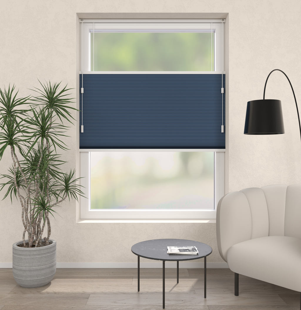 Plissé Gordijn Monaco Blauw Verduister 09 Afbeelding 1