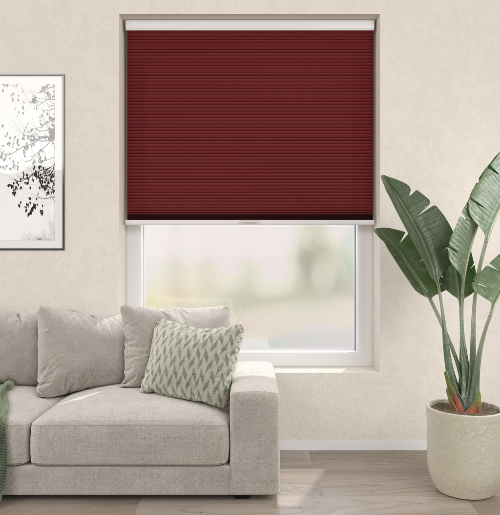 Elektrisch Plissé Gordijn Monaco Rood 06 Afbeelding 1