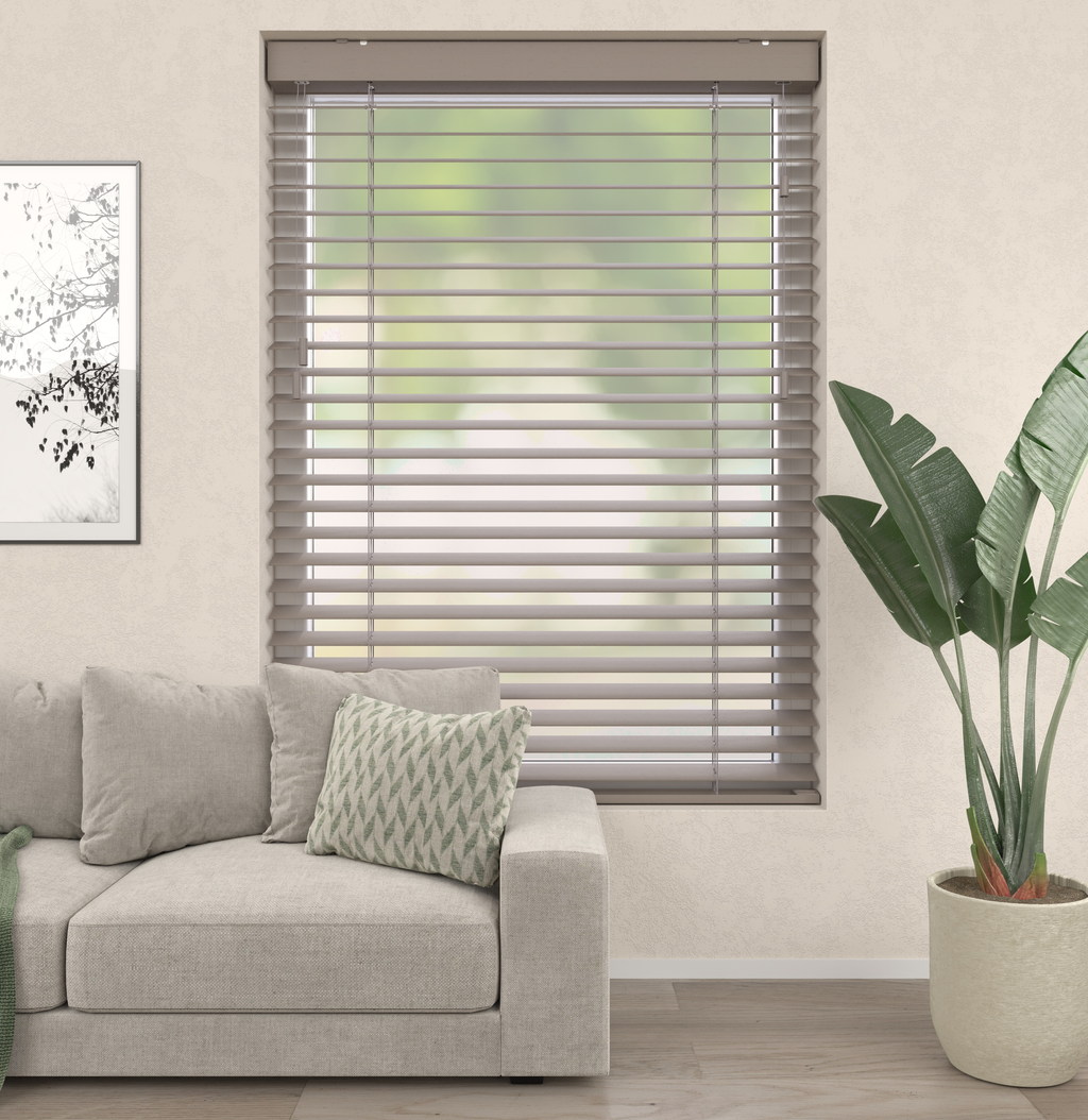 Bamboe Jaloezie Warm Grijs Afbeelding 1