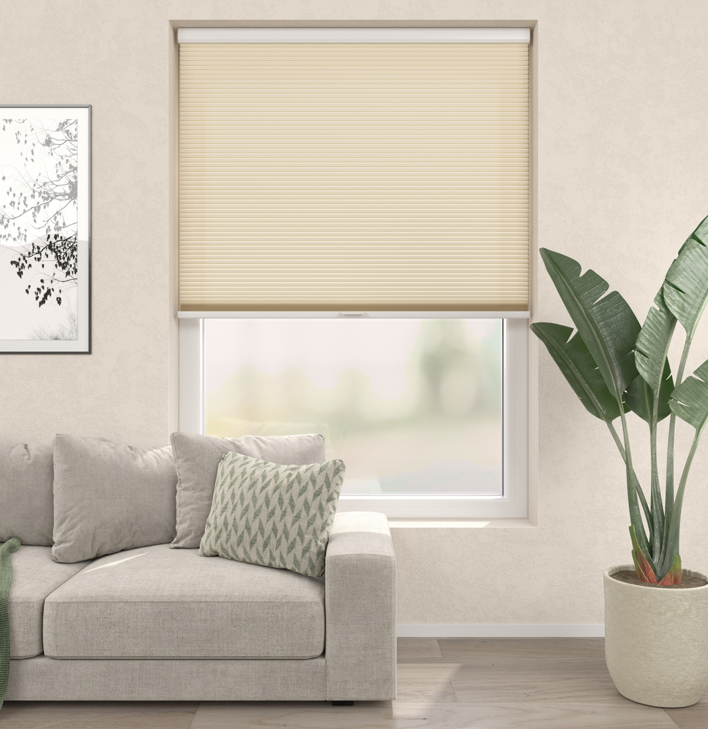 Elektrisch Plissé Gordijn Monaco Ecru 02 Afbeelding 1