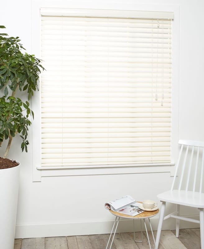 Houten Jaloezie Luxe Hoogglans Creme Afbeelding 1