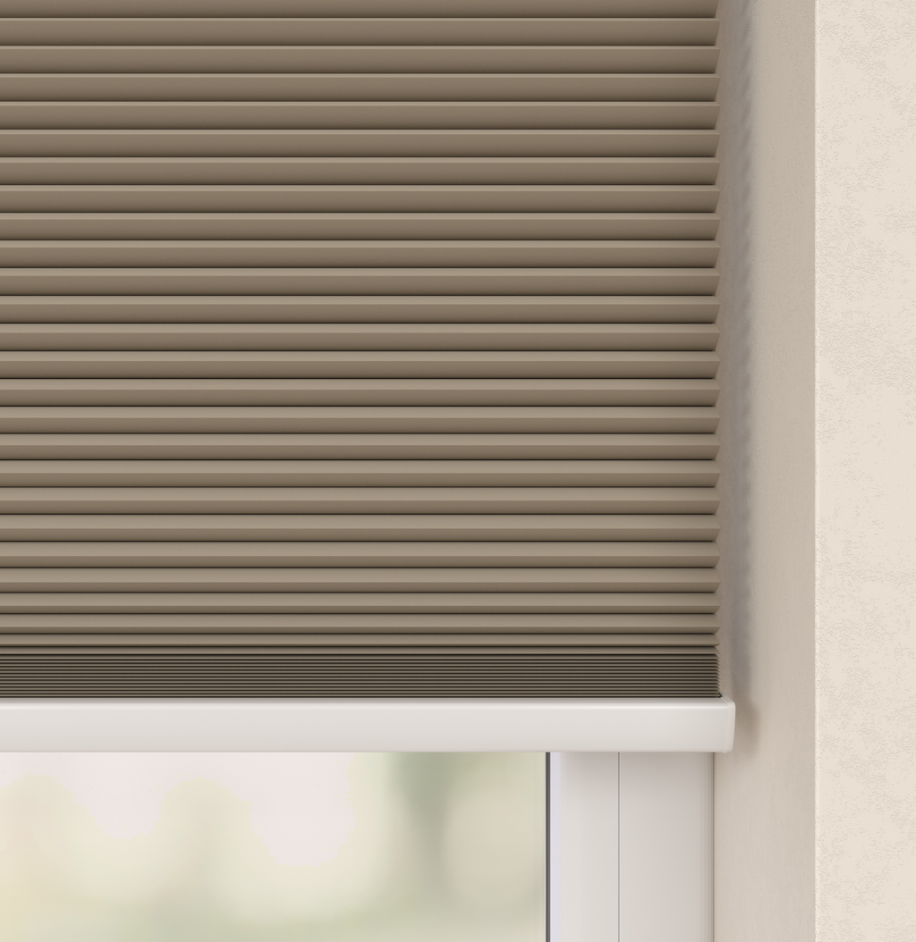 Elektrisch Plissé Gordijn Parijs Zand Verduister 5170 Afbeelding 2