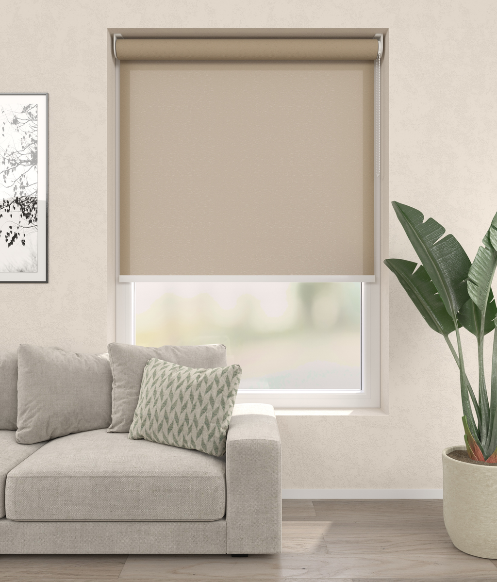 Elektrisch Rolgordijn Rome Beige 500 Afbeelding 1