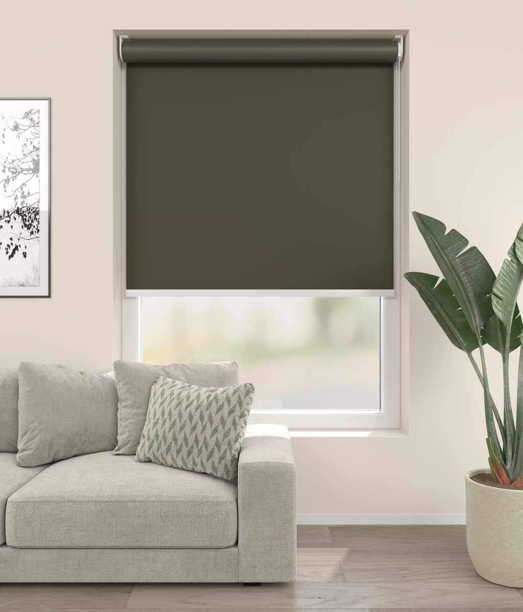 Elektrisch Rolgordijn Rome Verduister Olijf Groen 5852 Afbeelding 1